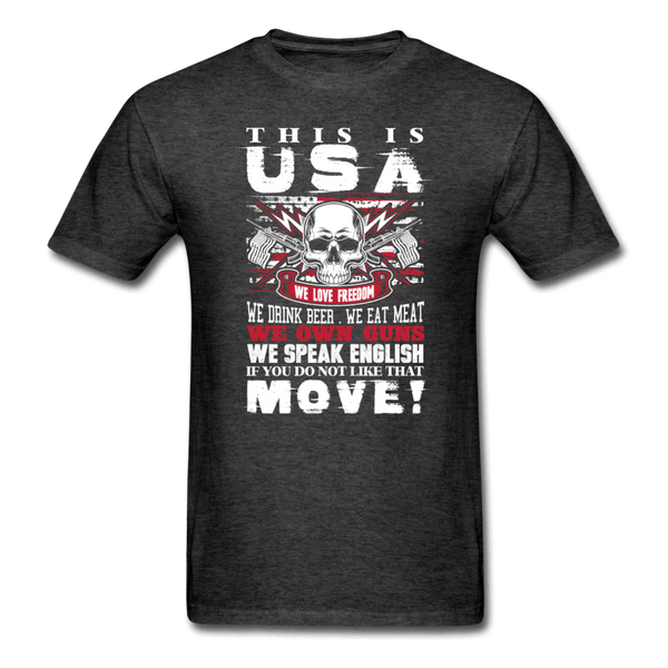 This is USA T-Shirt - heather black