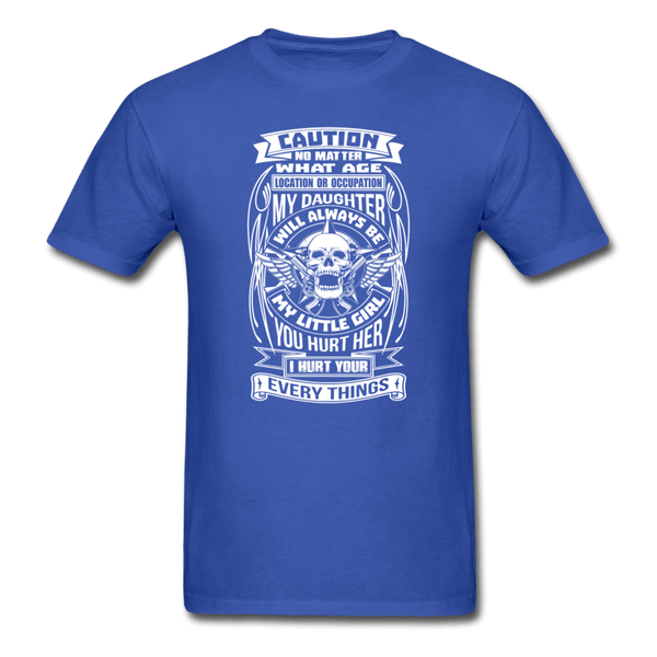 Caution T-Shirt - royal blue