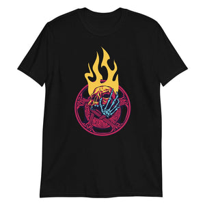 Flame Skull Hand - T-Shirt
