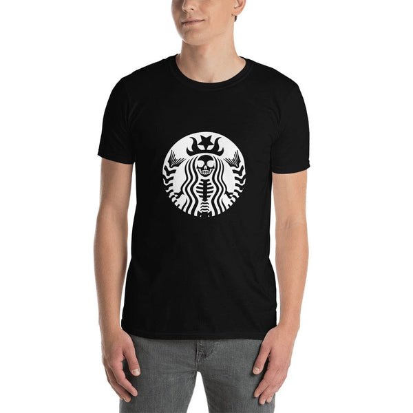 Skull Mermaid White Logo - Skull T-shirt - up to 5XL