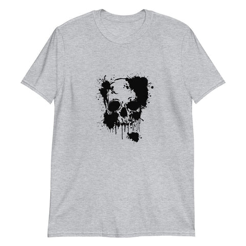 Skull Black Splatter - Skull T-Shirt