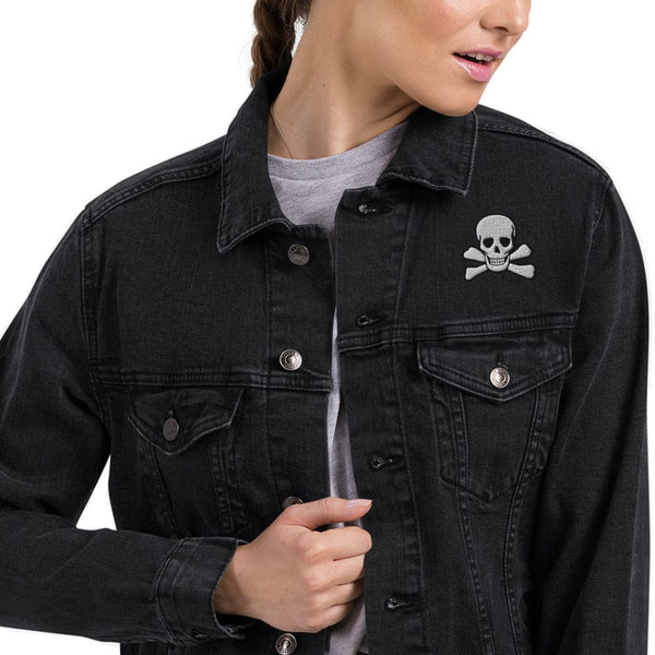 Women's Skull & Crossbones Denim Jacket