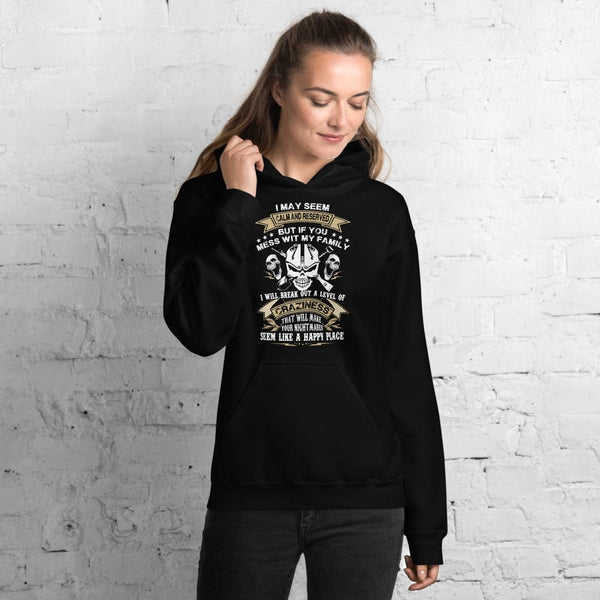I May Seem Calm And Reserved - Skull Hoodie - up to 5XL