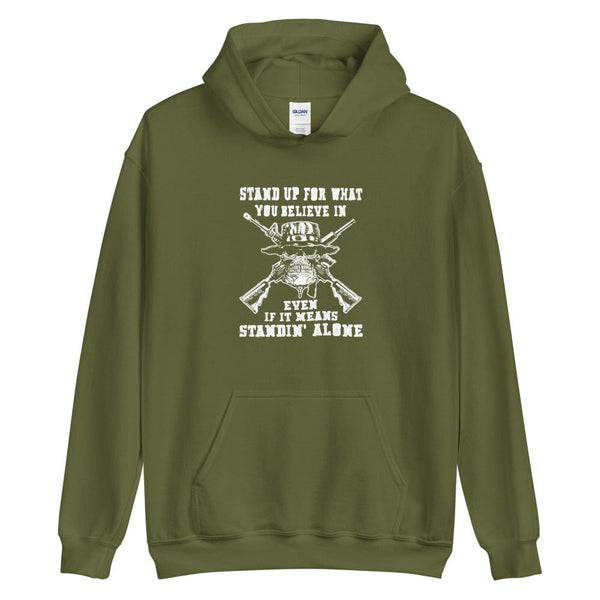 Stand Up For What You Believe In Even If - Skull Hoodie - up to 5XL