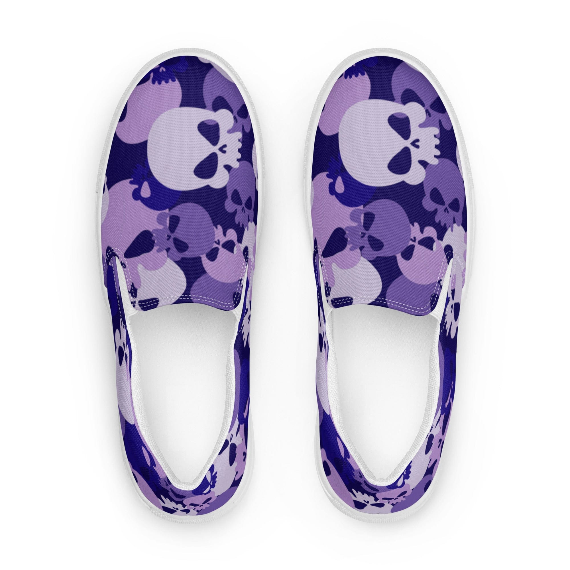 Women’s Purple Skull Slip-on Canvas Shoes